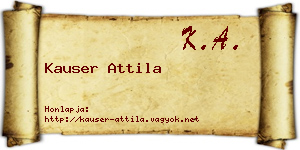 Kauser Attila névjegykártya